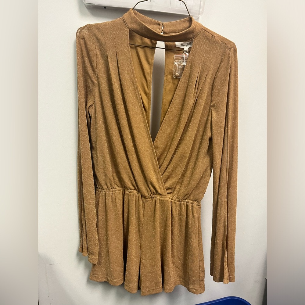 Gold Sparkly Romper. Never worn with tags!